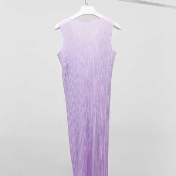 SOLD Pleats Please Issey Miyake Lavender Tank Dress - Picture 2 of 6
